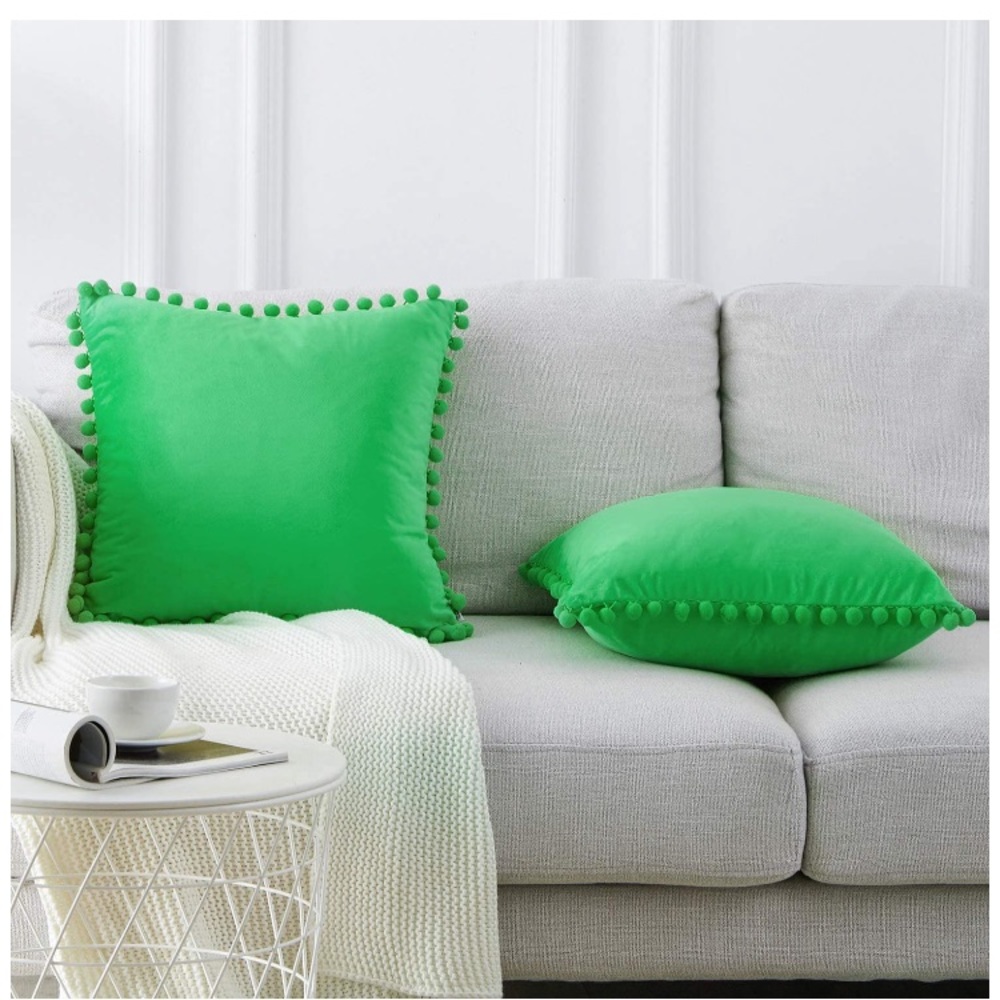 Cute Pompom Fringe Throw Pillow Decorative Covers - Picture 2 of 16